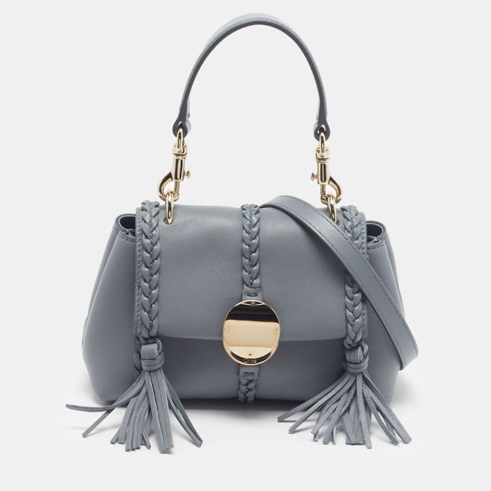 Chloe Penelope Mini Grey Soft Leather Top Handle Bag